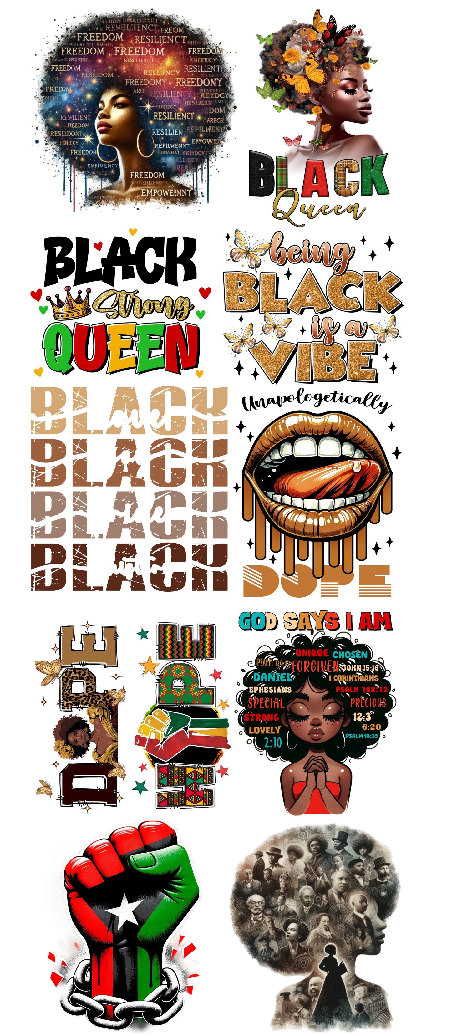 Black History Month 2025 Premade Gang Sheets – Premium DTF Transfers for Seasonal Designs (Copy) (Copy) (Copy)