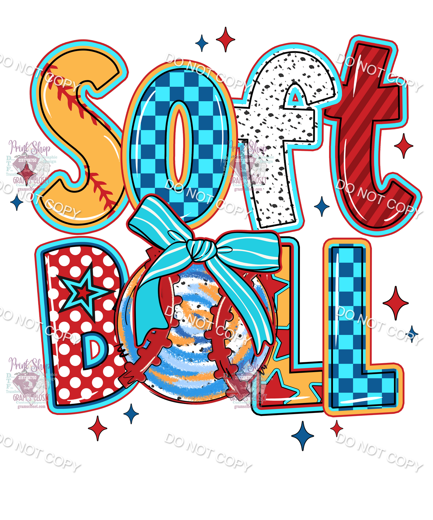 Softball Designs Transfer