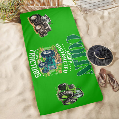 Tractor GrungeColin Beach Towel 31"x71"(NEW)