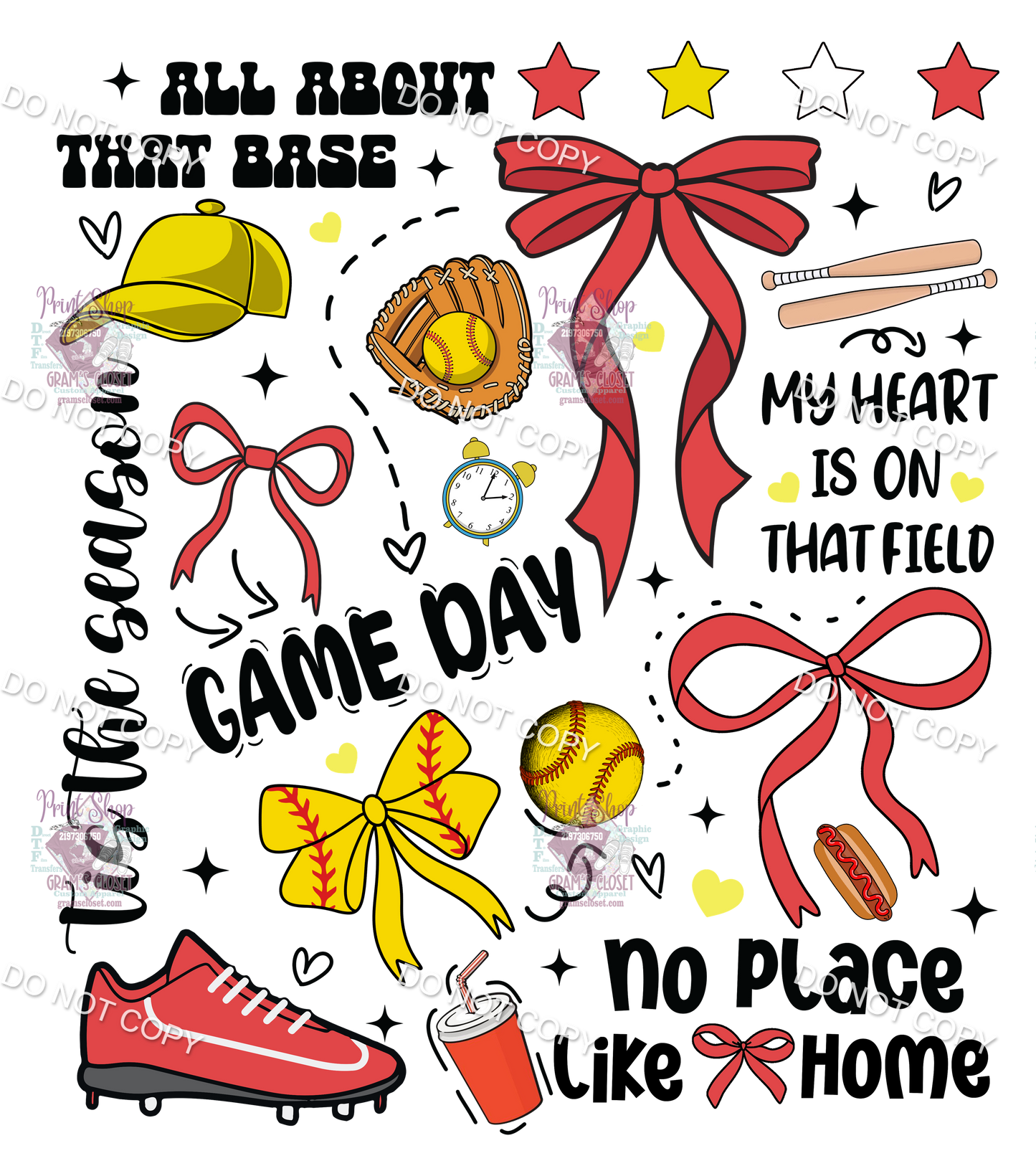 Softball Designs Transfer