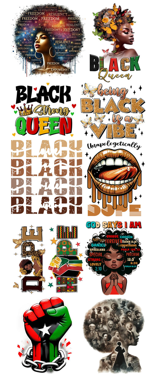 Black History Month 2025 Premade Gang Sheets – Premium DTF Transfers for Seasonal Designs (Copy) (Copy) (Copy)