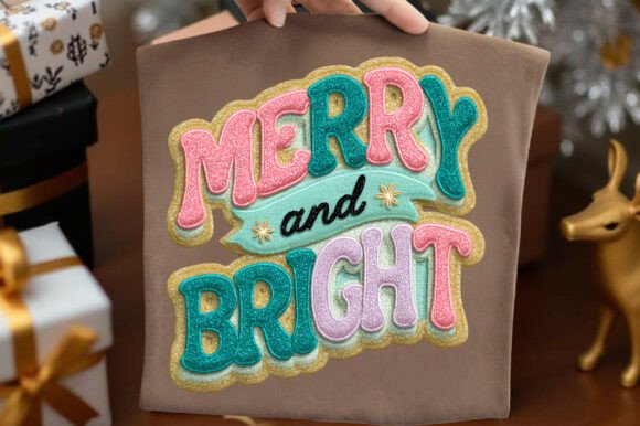 Merry and Bright faux Chenelle Patch