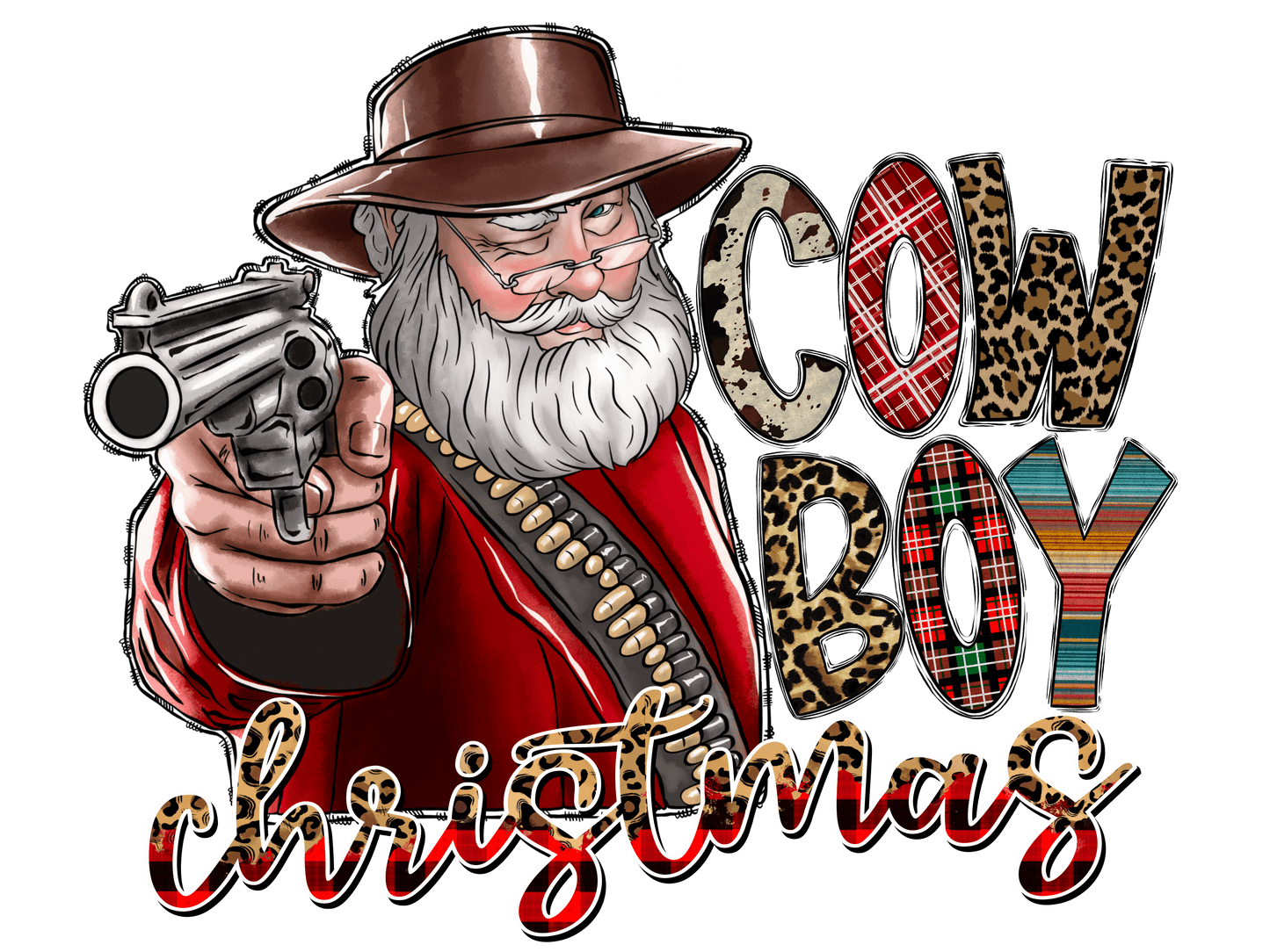 Western Christmas Individual 18 designs up to 12 inches