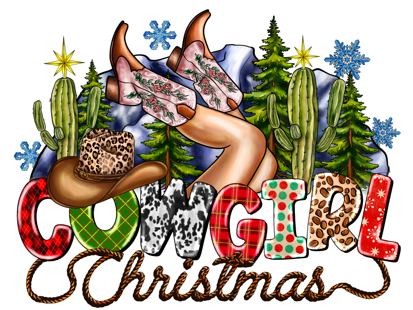 Western Christmas Individual 18 designs up to 12 inches