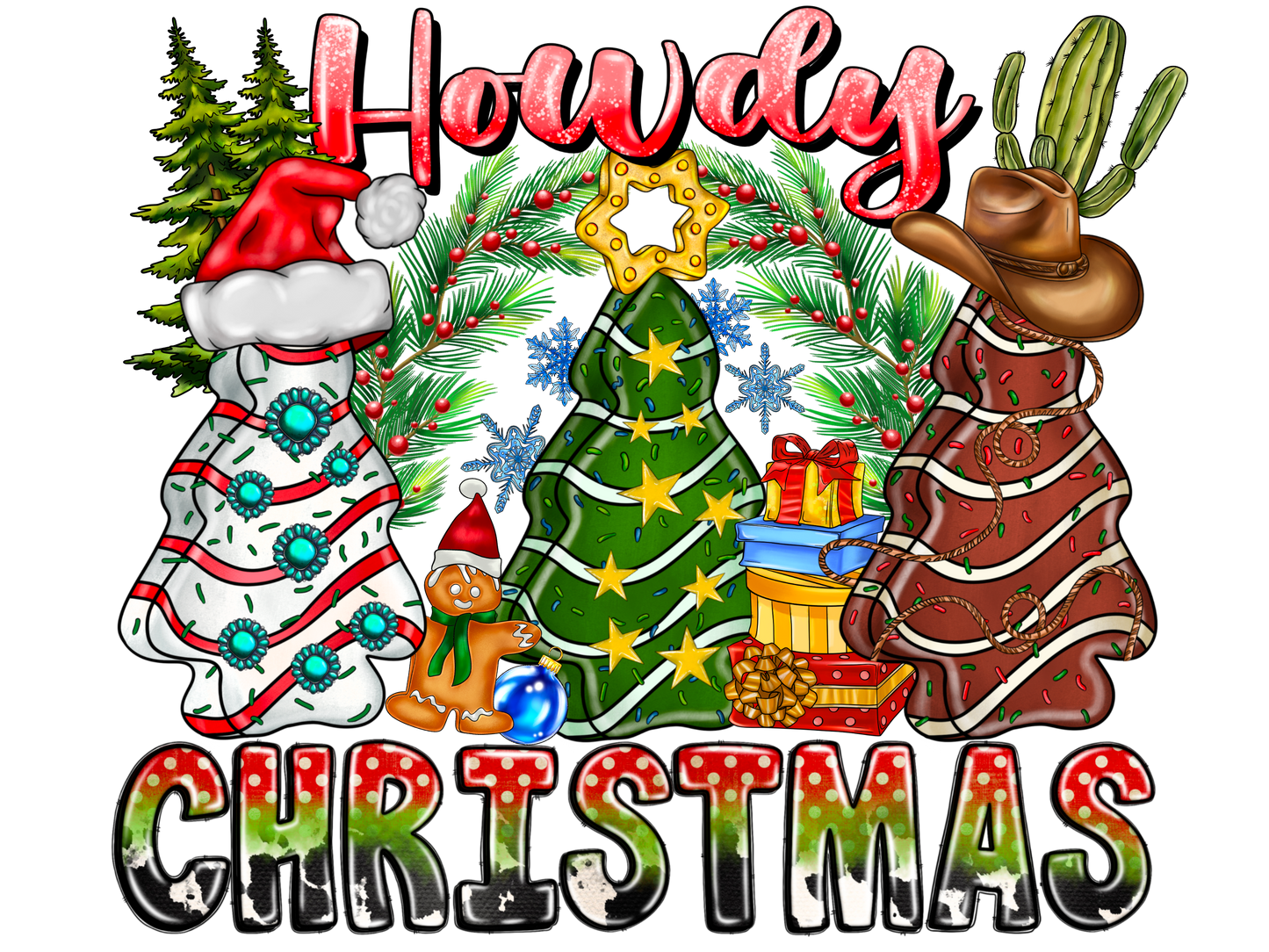 Western Christmas Individual 18 designs up to 12 inches