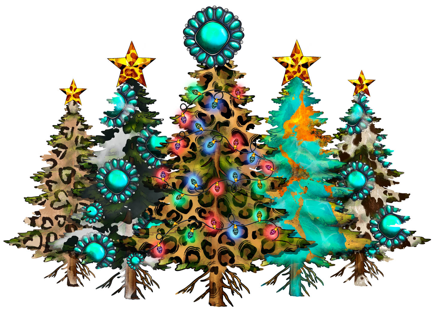 Western Christmas Individual 18 designs up to 12 inches