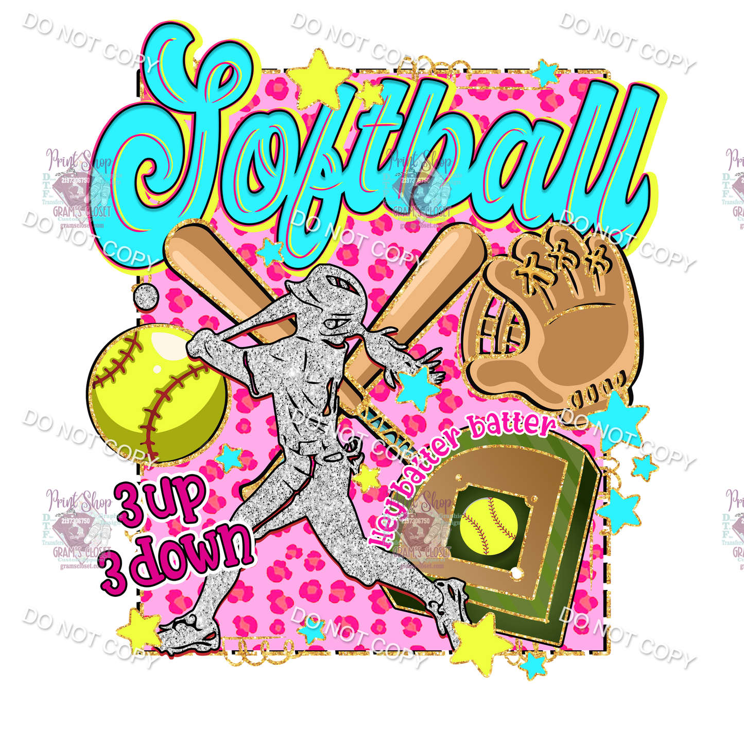 Softball Designs Transfer