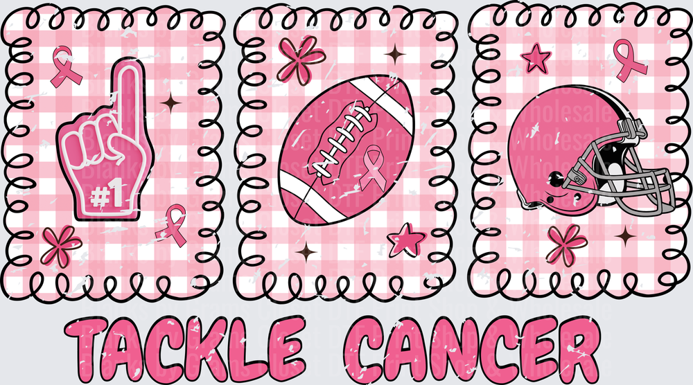 Tackle Cancer Pink Football Helmet Foam Finger Awareness