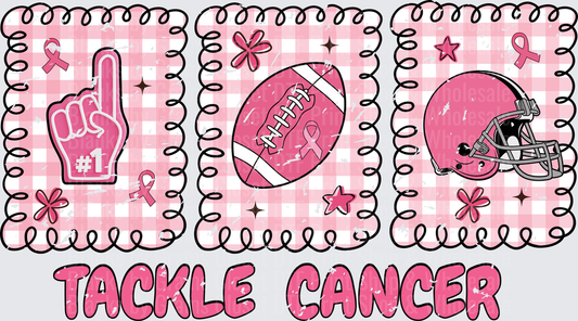 Tackle Cancer Pink Football Helmet Foam Finger Awareness