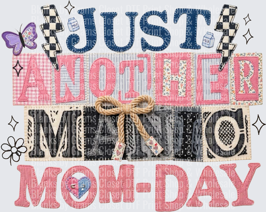 Just Another Manic Monday Retro Patchwork Typography