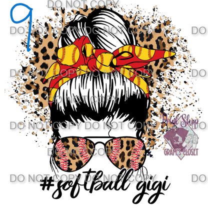 Softball Designs DTF Transfer – Hot Peel for Durable Apparel