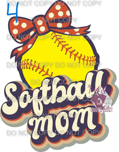Softball Designs DTF Transfer – Hot Peel for Durable Apparel