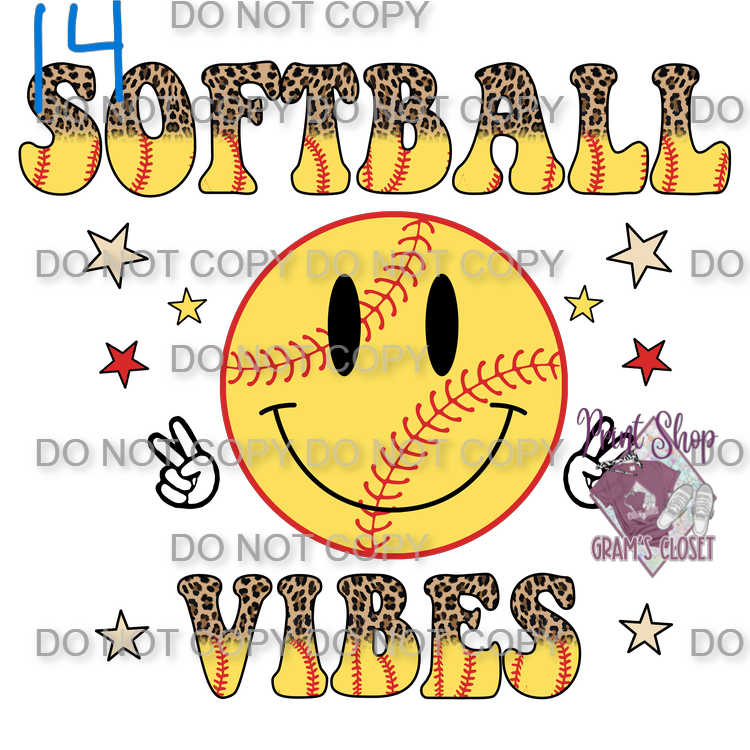 Softball Designs DTF Transfer – Hot Peel for Durable Apparel