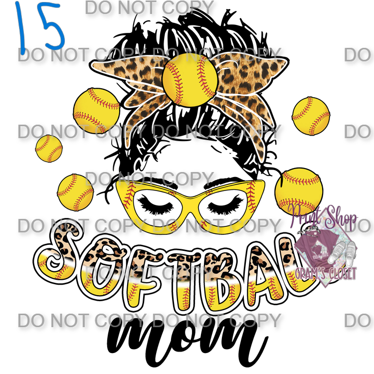 Softball Designs DTF Transfer – Hot Peel for Durable Apparel