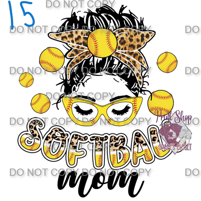 Softball Designs DTF Transfer – Hot Peel for Durable Apparel