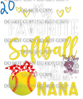 Softball Designs DTF Transfer – Hot Peel for Durable Apparel