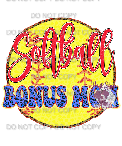 Softball Designs DTF Transfer – Hot Peel for Durable Apparel