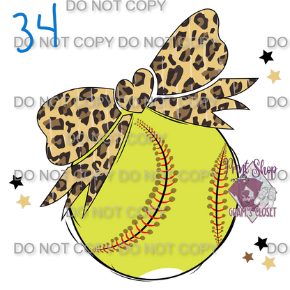 Softball Designs DTF Transfer – Hot Peel for Durable Apparel