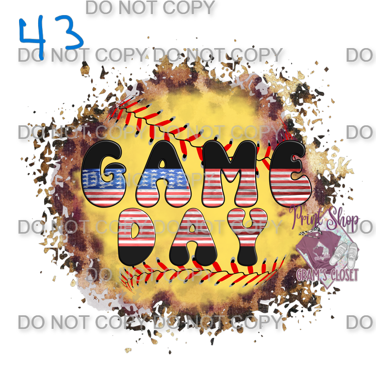 Softball Designs DTF Transfer – Hot Peel for Durable Apparel