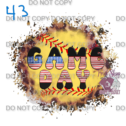 Softball Designs DTF Transfer – Hot Peel for Durable Apparel