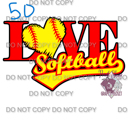 Softball Designs DTF Transfer – Hot Peel for Durable Apparel