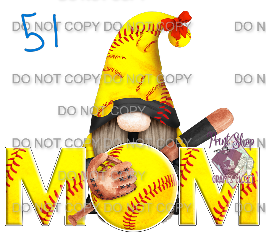 Softball Designs DTF Transfer – Hot Peel for Durable Apparel