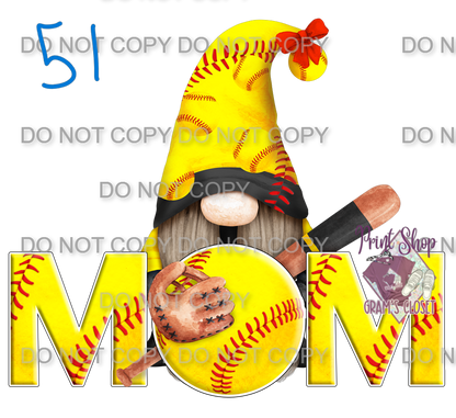 Softball Designs DTF Transfer – Hot Peel for Durable Apparel