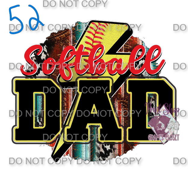 Softball Designs DTF Transfer – Hot Peel for Durable Apparel