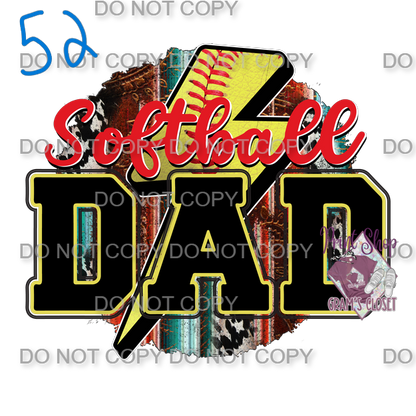 Softball Designs DTF Transfer – Hot Peel for Durable Apparel