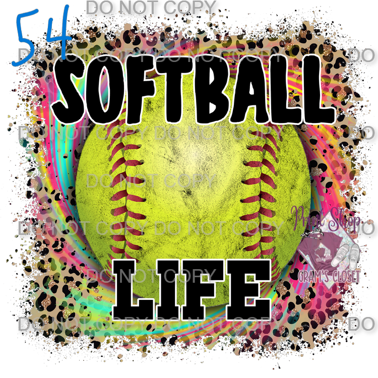 Softball Designs DTF Transfer – Hot Peel for Durable Apparel