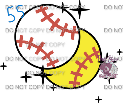 Softball Designs DTF Transfer – Hot Peel for Durable Apparel