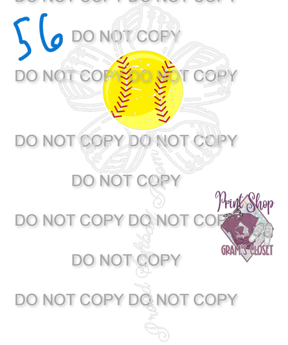 Softball Designs DTF Transfer – Hot Peel for Durable Apparel