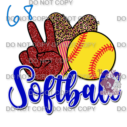 Softball Designs DTF Transfer – Hot Peel for Durable Apparel