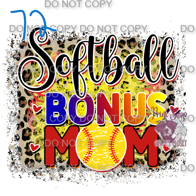 Softball Designs DTF Transfer – Hot Peel for Durable Apparel