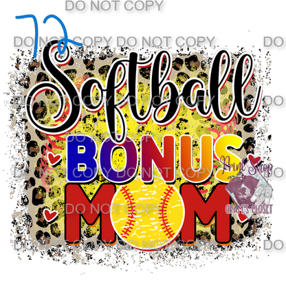 Softball Designs DTF Transfer – Hot Peel for Durable Apparel