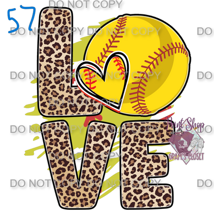 Softball Designs DTF Transfer – Hot Peel for Durable Apparel