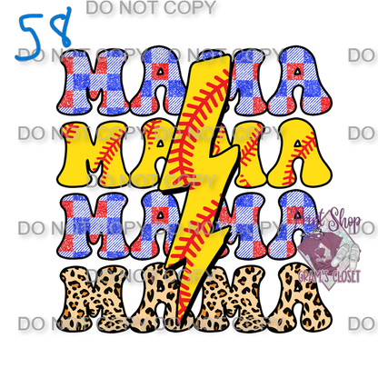 Softball Designs DTF Transfer – Hot Peel for Durable Apparel