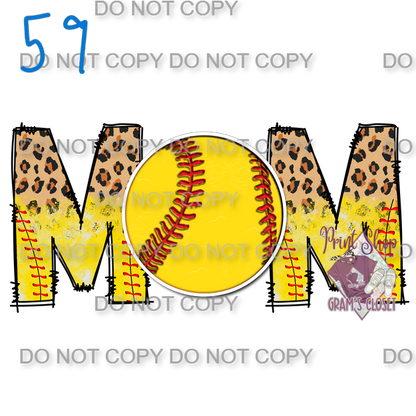 Softball Designs DTF Transfer – Hot Peel for Durable Apparel