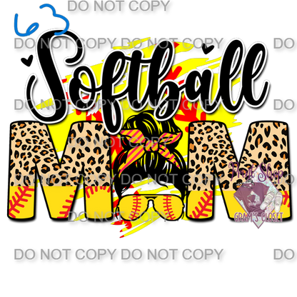 Softball Designs DTF Transfer – Hot Peel for Durable Apparel