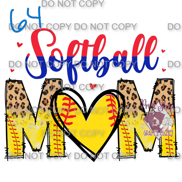 Softball Designs DTF Transfer – Hot Peel for Durable Apparel