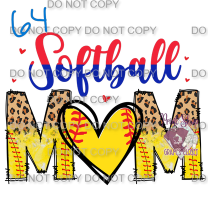 Softball Designs DTF Transfer – Hot Peel for Durable Apparel