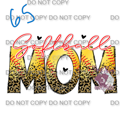 Softball Designs DTF Transfer – Hot Peel for Durable Apparel