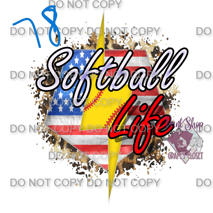 Softball Designs DTF Transfer – Hot Peel for Durable Apparel