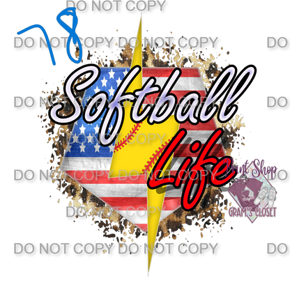 Softball Designs DTF Transfer – Hot Peel for Durable Apparel