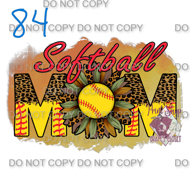 Softball Designs DTF Transfer – Hot Peel for Durable Apparel