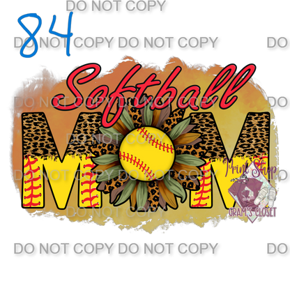 Softball Designs DTF Transfer – Hot Peel for Durable Apparel