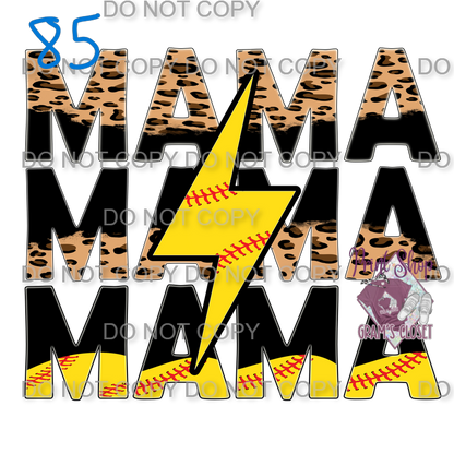 Softball Designs DTF Transfer – Hot Peel for Durable Apparel