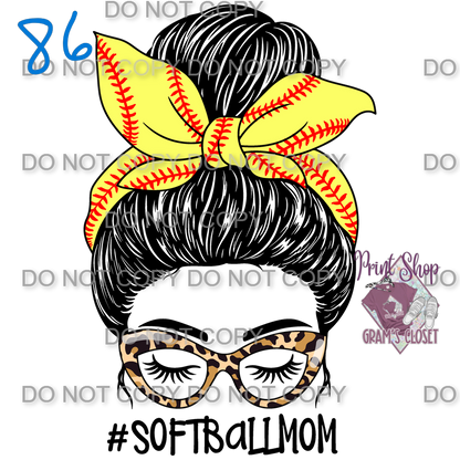 Softball Designs DTF Transfer – Hot Peel for Durable Apparel