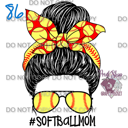 Softball Designs DTF Transfer – Hot Peel for Durable Apparel