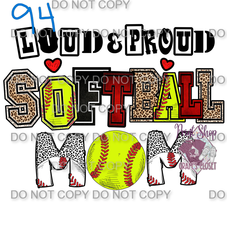 Softball Designs DTF Transfer – Hot Peel for Durable Apparel